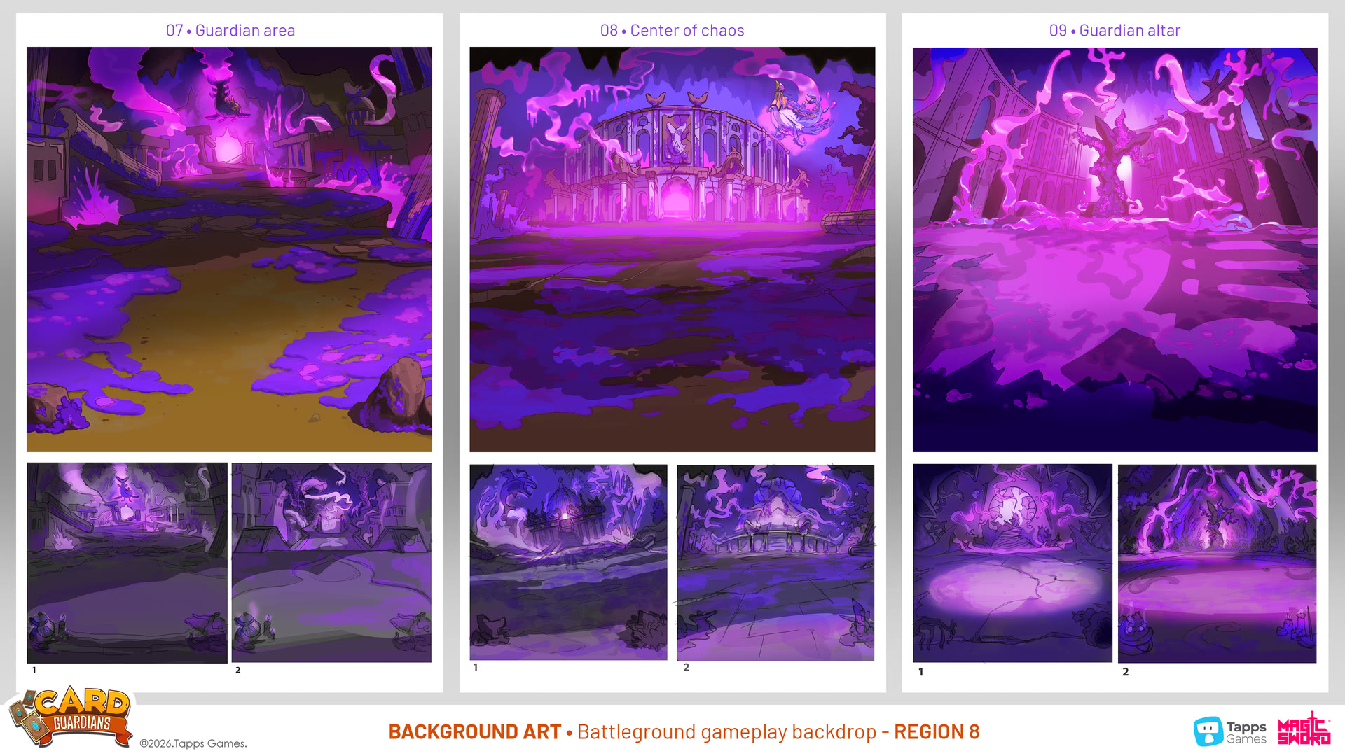 Background environment art for Card Guardians by Magic Sword Studio for Tapps Games (3 of 4)